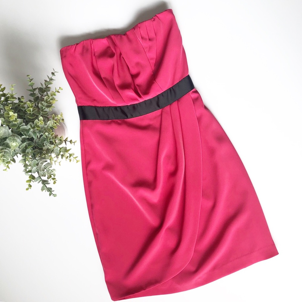 Limited Strapless Bright Pink Tulip Dress Size 0